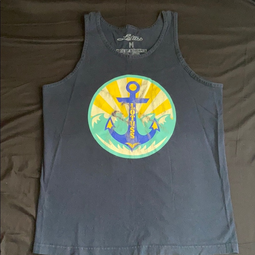 Lotus Navy Blue Tank Top